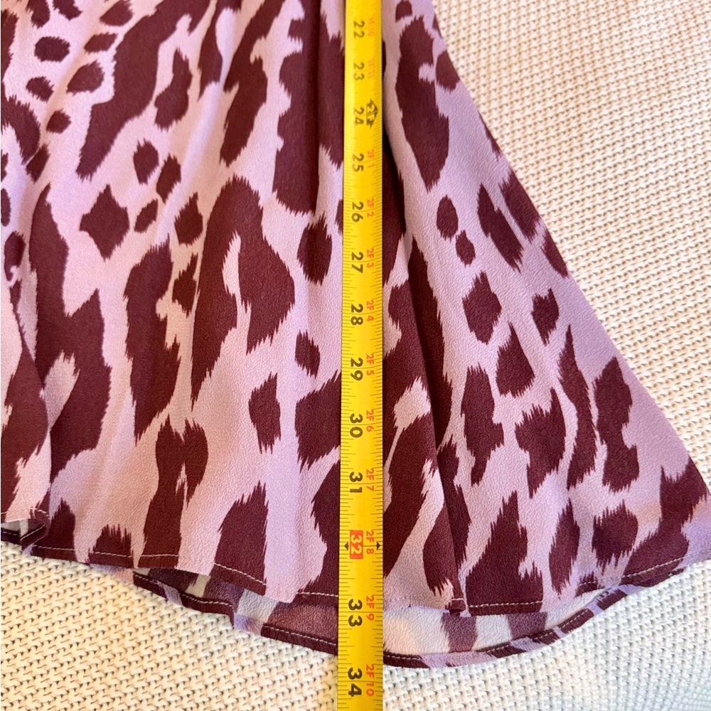 PARKER Ruffle Purple Animal Print Mini Dress - Picture 12 of 13